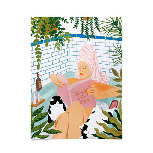 Society6 83 Oranges How to have a Spa Day at Home Poster Unframed Poster Wall Art, 18' x 24'