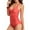 Coral, variant on Csndyce Women One Piece Swimsuits V Neck Tummy Control Ruched Criss Cross-Back Bathing Suit Female