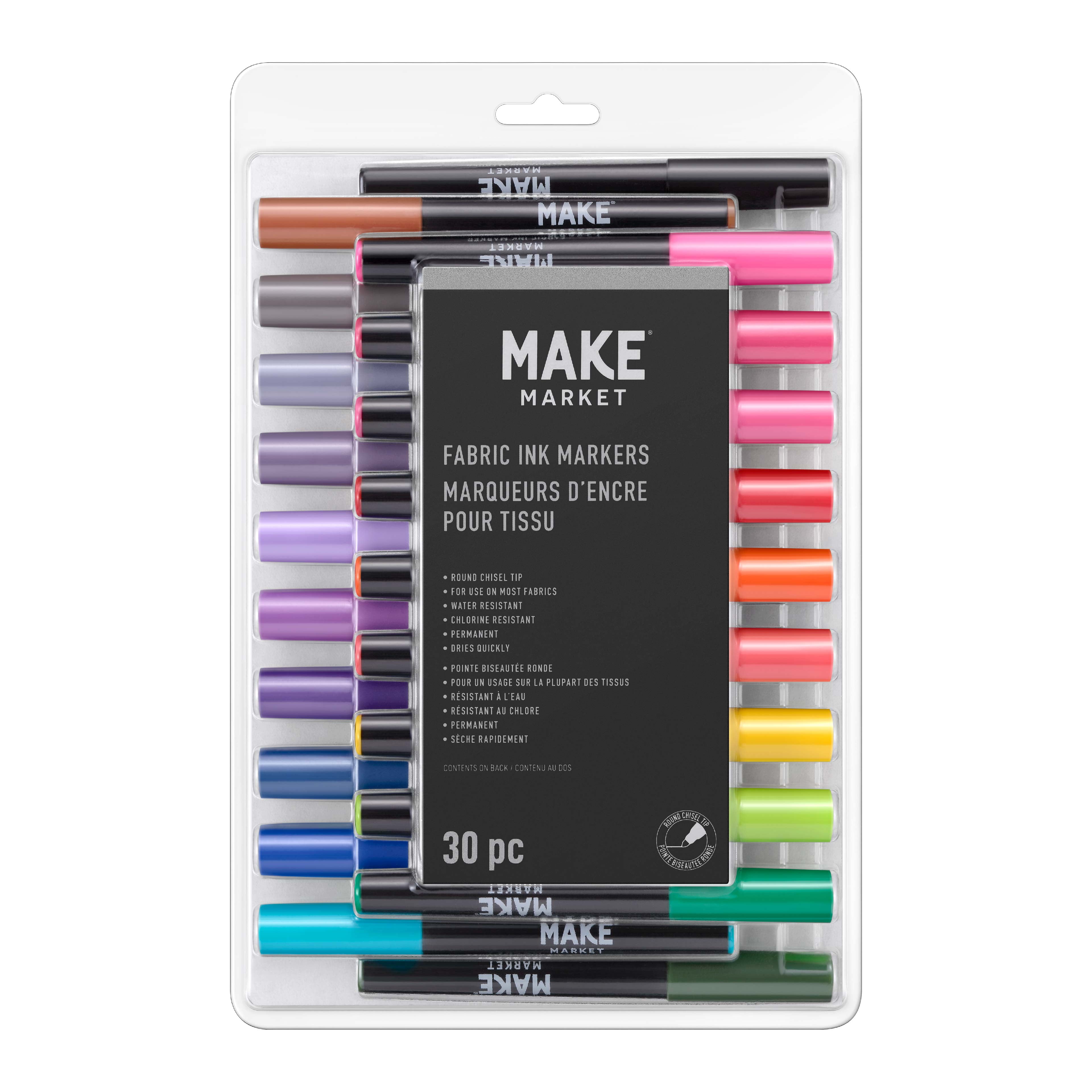 30 Color Fabric Ink Marker Set by Make Market