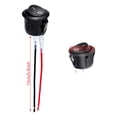 thumbnail image 2 of Pack Of 5 Round Rocker Switches with 15CM Wire 2 Position Round Rocker Switches for Electronics & Automotive Application, 2 of 9