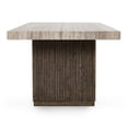 thumbnail image 6 of Pemberly Row 82" Travertine Laminate Dining Table Brown with Wood Legs, 6 of 9