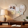 thumbnail image 4 of Heart Shaped Bulletin Board with Backing, Pin Board Tile for Wall Decor and Photo Display Board, 4 of 6