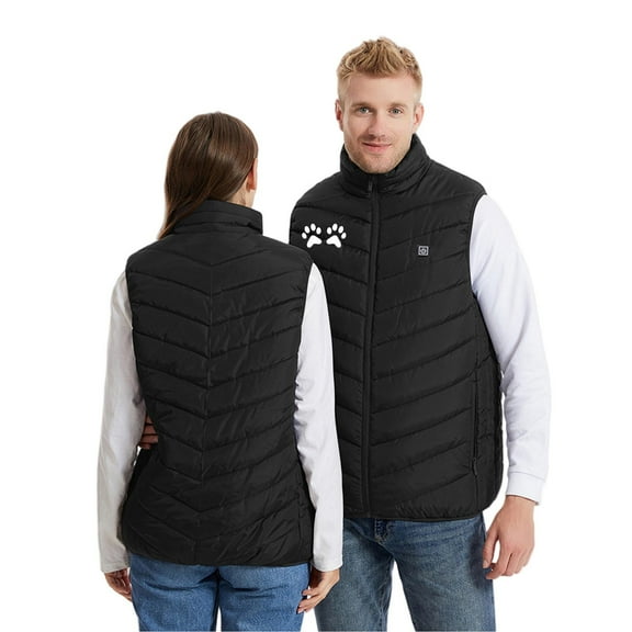 Xdegoge Warming Vest for Men Heated Women Heating Vests Rechargeable Lightweight Electric Vest Zip Up Outerwear Jackets Thermal Plus Size Heated Winter Jacket with Pockets (No Battery)