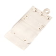 thumbnail image 4 of Organizador de joyas plegable en rollo, estuche de viaje de microfibra suave para collares y pendientes. Blanco, 4 of 9