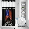 thumbnail image 4 of No Hook Shower Curtain with Built-in Rings - Patriotic Stripes and Star Washable Waterproof Fabric Bathroom Curtains for Hotel,Rentals, Stall 36 X 78 Inch , Freedom American Flag Soldiers, 4 of 9