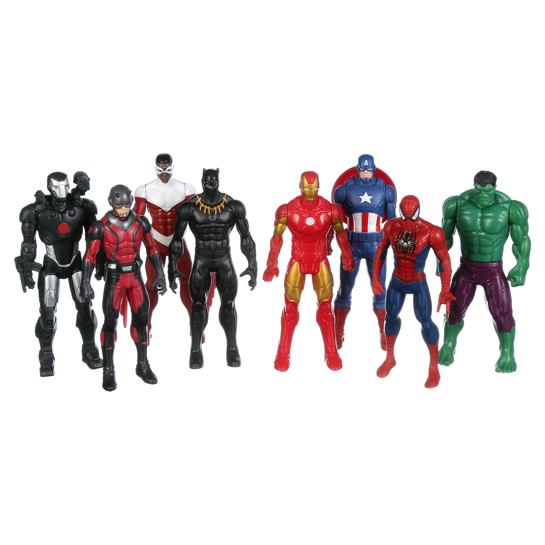Marvel Avengers Ultimate Protectors Pack, 6 pulgadas, a escala, 8 figuras  de acción con accesorios, juguetes de superhéroe, juguetes para niños y