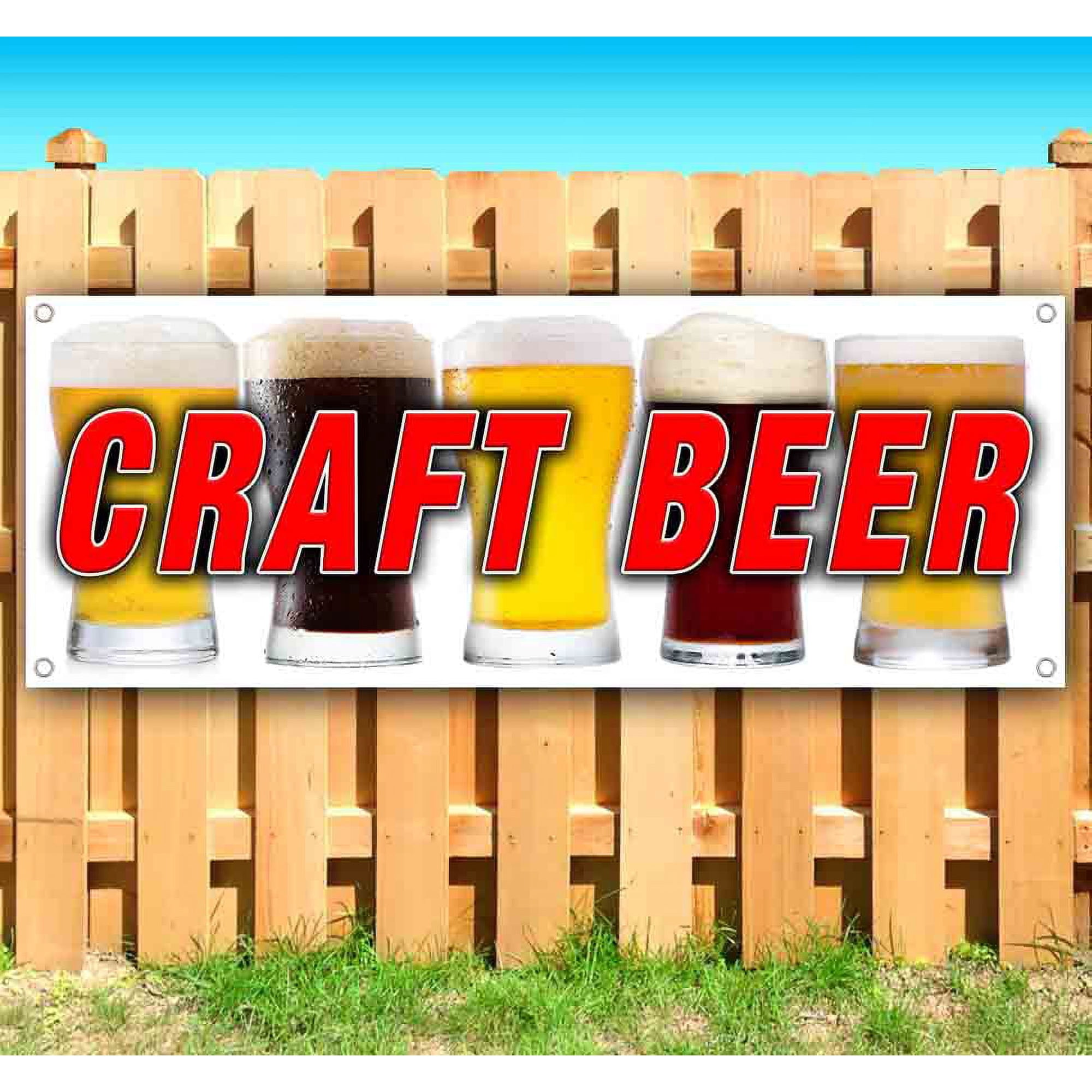 Craft Beer 13 oz Vinyl Banner With Metal Grommets
