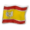 thumbnail image 2 of Reflection Beads Sterling Silver Reflections Enameled Spanish Flag Bead, 2 of 3