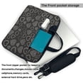 thumbnail image 3 of YFYANG 15.6 inch Universal Laptop Bag Oxford Cloth Laptop Sleeve, Multi-functional Black Line Heart Graffiti Notebook Computer Messenger Bag Handbag, 3 of 8