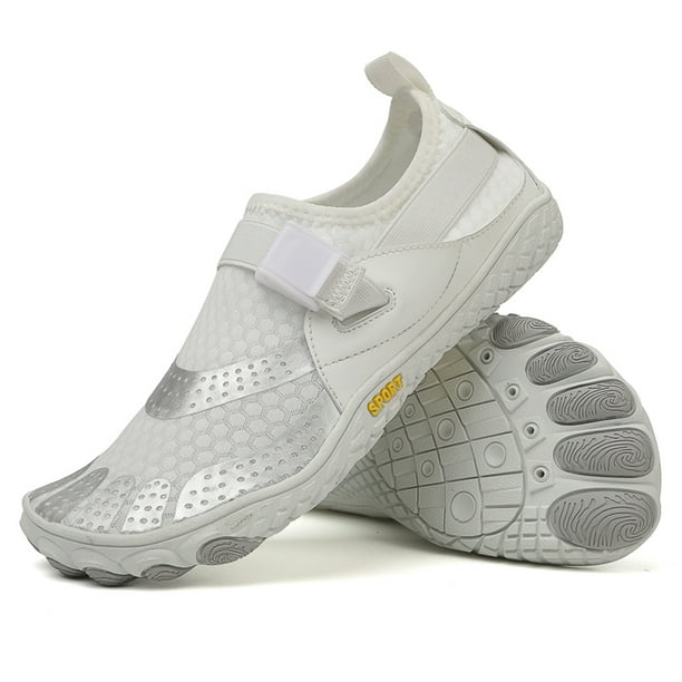 WDOplteas Hombres Mujeres Descalzos Aqua Zapatos Secado Rápido para Mar Buceo (Blanco 36)