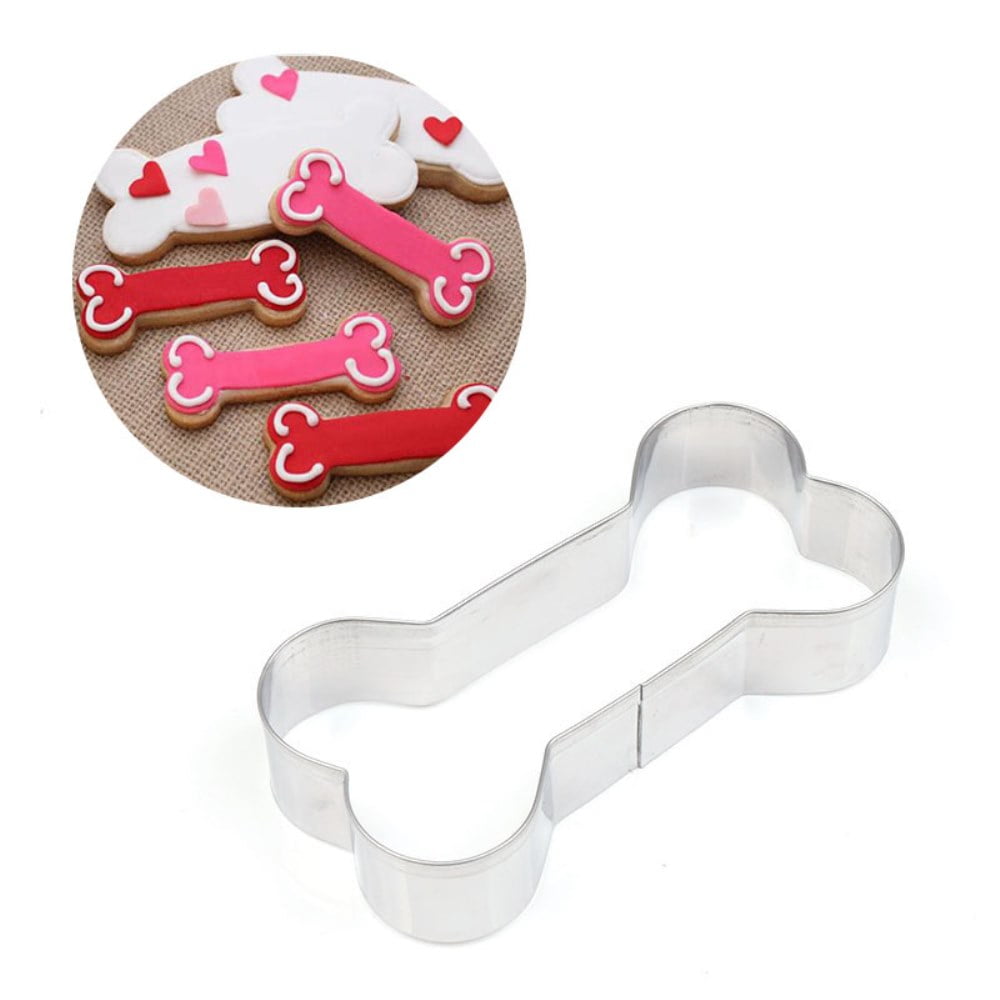 5pcs biscuit stainless steel baking colorful dog bone cutter fondant cookie U*ca