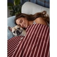 thumbnail image 3 of Queen Flat Sheet 90"x102", Abstract Red, Soft Lightweight Bedding Flat Sheets Only, Contemporary Minimalist Gradual Lines Brushed Microfiber Top Bed Sheet, Breathable StainResistant Bedsheets, 3 of 9