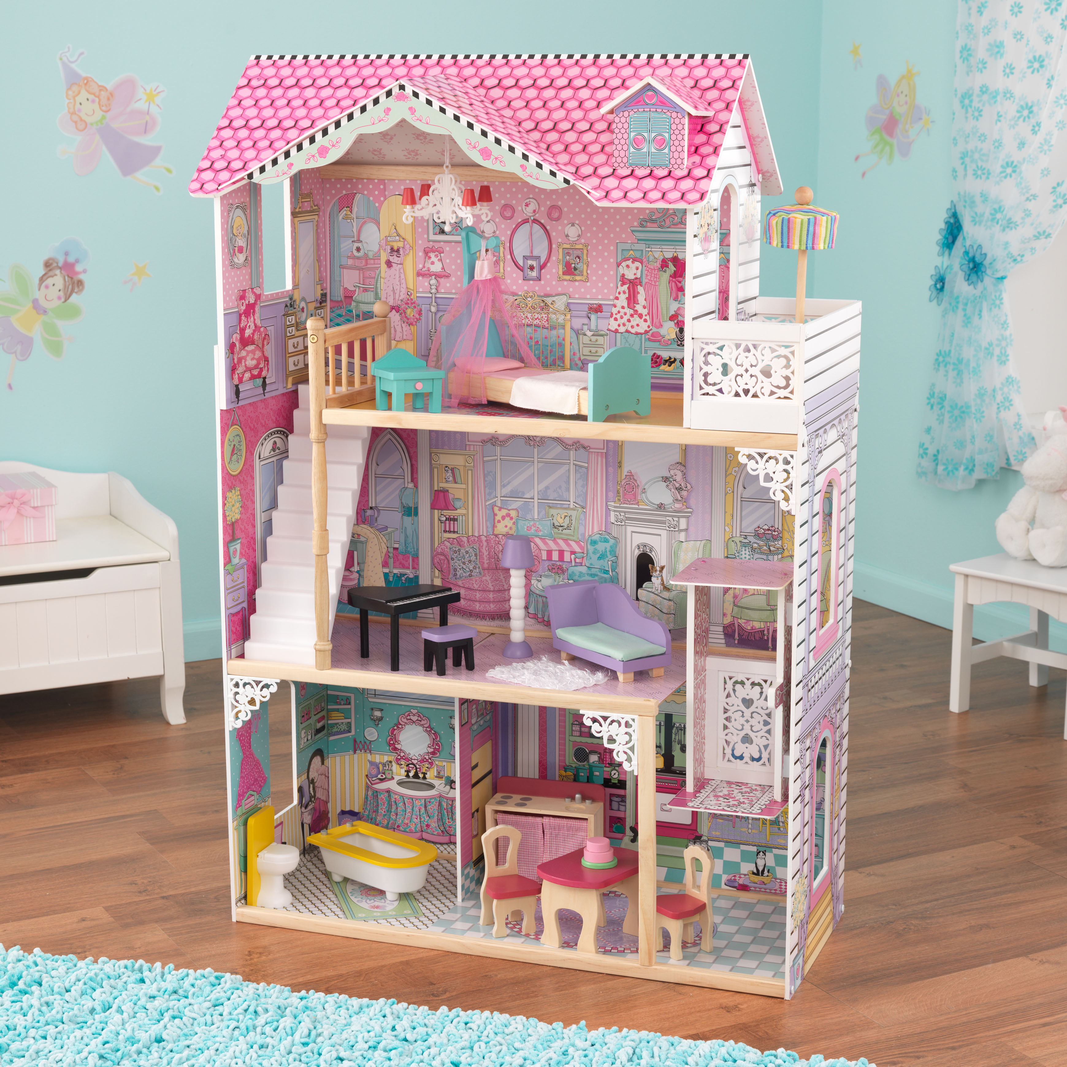 KidKraft Annabelle Wooden Dollhouse with Elevator photo 4