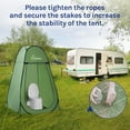 thumbnail image 4 of Portable Pop Up Privacy Shower Tent, Spacious Changing Room, Dressing Room, Sun Sunshade Canopy Outdoor Rain Shelter, Backpack Privacy Shelters for Camping, Hiking, Beach, Toilet, Green, 4 of 8