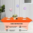 thumbnail image 6 of Parojati 2 Pack 6FT Table Cloth for Rectangular Fitted Events Stretch Pink Table Covers Washable Spandex Tablecloth Protector for Party, Wedding, Cocktail, Banquet, Festival Orange, 6 of 6