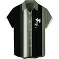 thumbnail image 5 of Camisas casuales lisas a rayas para hombres, ropa con estampado 3D, camisas hawaianas de playa, blusas Y2K de manga corta, ropa vintage, blusa con solapa, 5 of 5