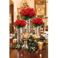 thumbnail image 4 of Morttic 2 Pcs Artificial Red Geranium Bush Faux Flowers Geraniums Silk Flowers Outdoor Plant Bush Red Geraniums for Floral Home Decor Indoor Garden Patio Grave Cemetary Vase Table Centerpiece, 4 of 9