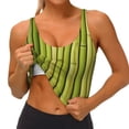 thumbnail image 3 of Uemuo Green Bamboo Fence Pattern Women's Sports Bra - High Impact Support, Breathable, and Comfortable Athletic Bra for Running, Yoga, and Workouts, 3 of 9