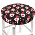 thumbnail image 3 of Fotbe gnomes and hearts Pattern Stool Covers Round,Waterproof Round Bar Stool Covers Bar Chair Covers Washable Stool Cushion Slipcover for 12-14 Inch Chair-14 inch, 3 of 7