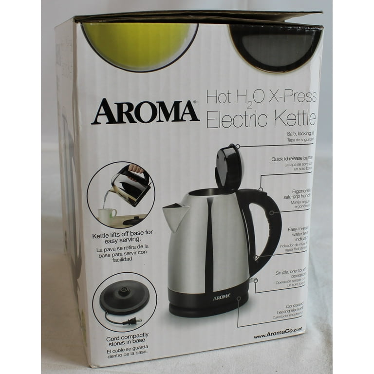 Aroma Hot 7 Cup Electric Water Maker Coffee Tea Quick Kettle Stainless  AWK-125S