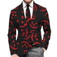 thumbnail image 1 of Veste de Costume Imprimée Halloween pour Hommes pour Fête Sommeil Décontracté Confortable Léger Tenue Formelle, 1 of 3