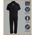 thumbnail image 2 of Bass Creek Outfitters Mens Coveralls Short Sleeve Heavyduty Utility Jumpsuit Workwear for Men, 2 of 6