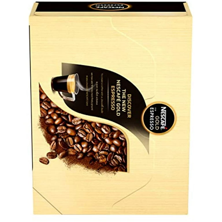 Nescafe Gold Espresso 100% Arabica Ground Coffee Beans The Finest Instant  Aroma Coffee Beverages Stickes For A Perfect Day Start (1 Box (25 Sticks))  