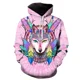 thumbnail image 3 of Sudadera con capucha de moda para hombre nueva con estampado 3D de lobo aullador, jersey de moda urbana de manga larga, ropa deportiva popular de hip hop, 3 of 5