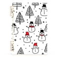 thumbnail image 7 of FORMRS 1-Subject Spiral Notebook 8" x 5" College Ruled 60 Refillable Sheet A5 Hard Cover, Black Cartoon Snowmen, 7 of 7