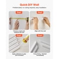 thumbnail image 6 of KFFKFF Wall Molding 6 Pack, Wainscoting Panels Kit, Lightweight Paintable Polystyrene, Simple Installation, Waterproof Accent Wall Trim for Interior Decoration in Living Room,White (24x54 + 24x24 in), 6 of 9