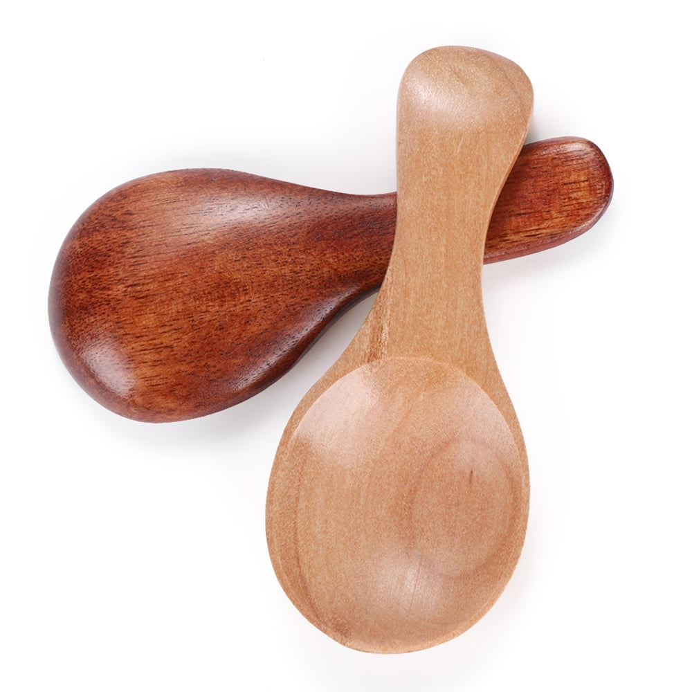 2Pcs/Set Condiment Scoop Flatware Coffee Tea Small Mini Sugar Spoon Salt Wood Spoons Kitchen Gadgets Cooking Accessories
