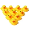Girl12Queen 10 Pcs Creative Baby Kid Bath Time Duck Toys Yellow Soft Plastic Ducks Beach Toy