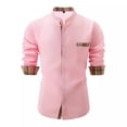 thumbnail image 1 of Blusa y camisa de manga larga con cuello vuelto para hombre, blusa informal de moda con cuello vuelto, camisa transpirable de manga larga, blusa para hombre, 1 of 4