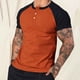 thumbnail image 1 of Ceisia Men's Slim Fit Short-Sleeve Raglan-Sleeve Henley T-Shirt Color-Blocked Spring Summer Shirt Gift, 1 of 6