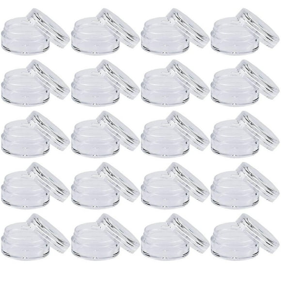 20 tarros de viaje para cosméticos, de 5 ml, para cremas, maquillaje, muestras, con tapas, para mujeres, con purpurina, para decoración de uñas.