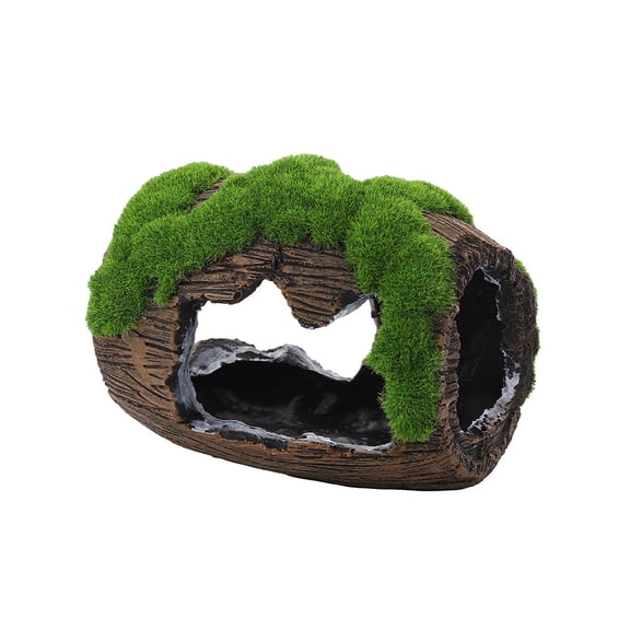 2 Pcs Aquarium Resin Driftwood Decoration Log Fish Tank Cave Hideout Wood Decor Freshwater Betta Ornament Aquarium Decorations