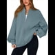 thumbnail image 3 of Sudaderas Oversize con Cremallera para Mujer, Moda de Otoño, Abrigos Casuales de Larga, Conjuntos de Invierno. Lago Azul M, 3 of 10