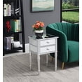 thumbnail image 2 of Convenience Concepts Gold Coast Mayfair End Table, Silver / Mirror, 2 of 4
