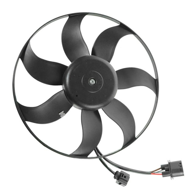 Left Radiator Cooling Fan Assembly Drivers Side Compatible with 2005-2016 Volkswagen Jetta VW3117117