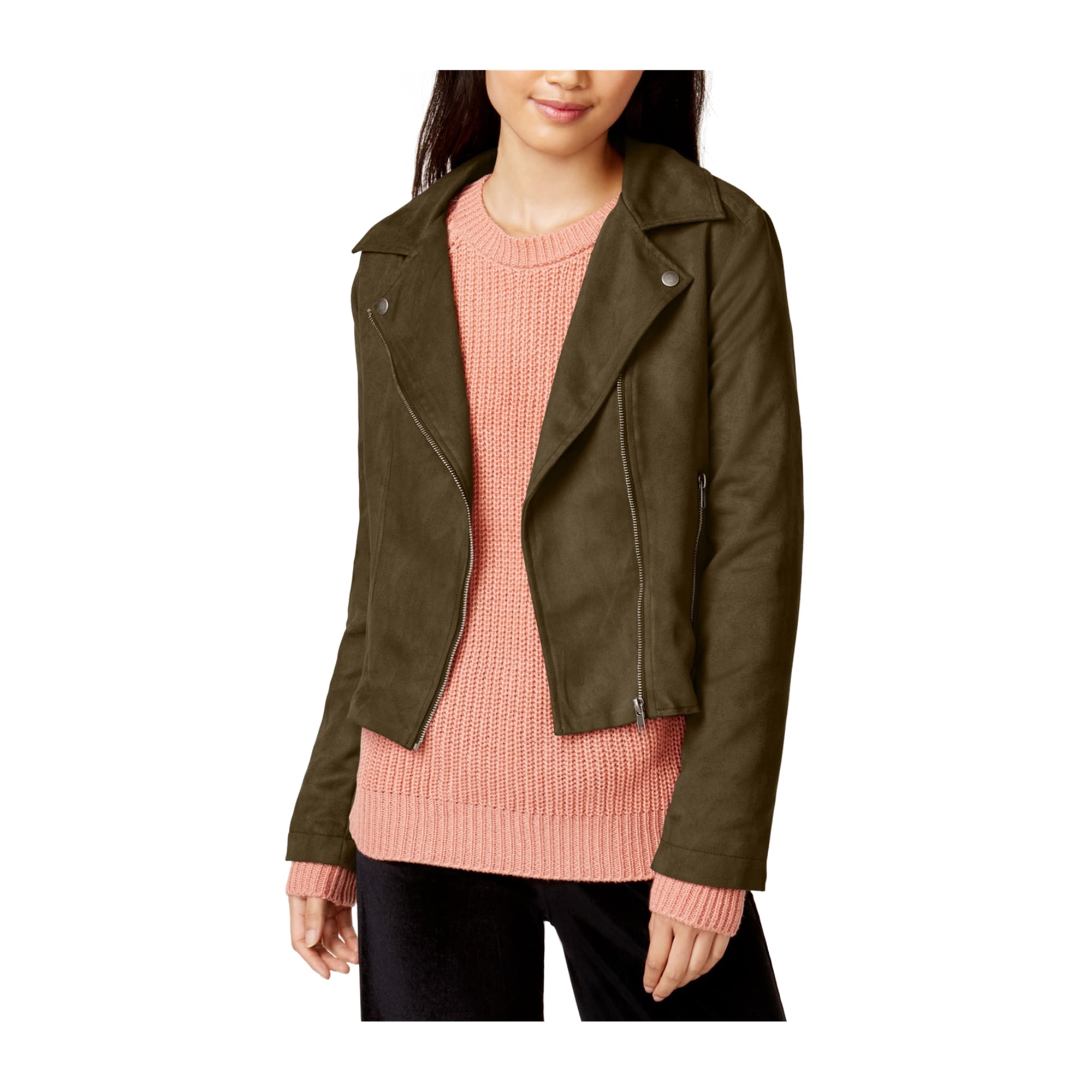 Jack Womens Faux Suede Moto Motorcycle Jacket lightolive L Jack Womens Faux Suede Moto Motorcycle Jacket lightolive L