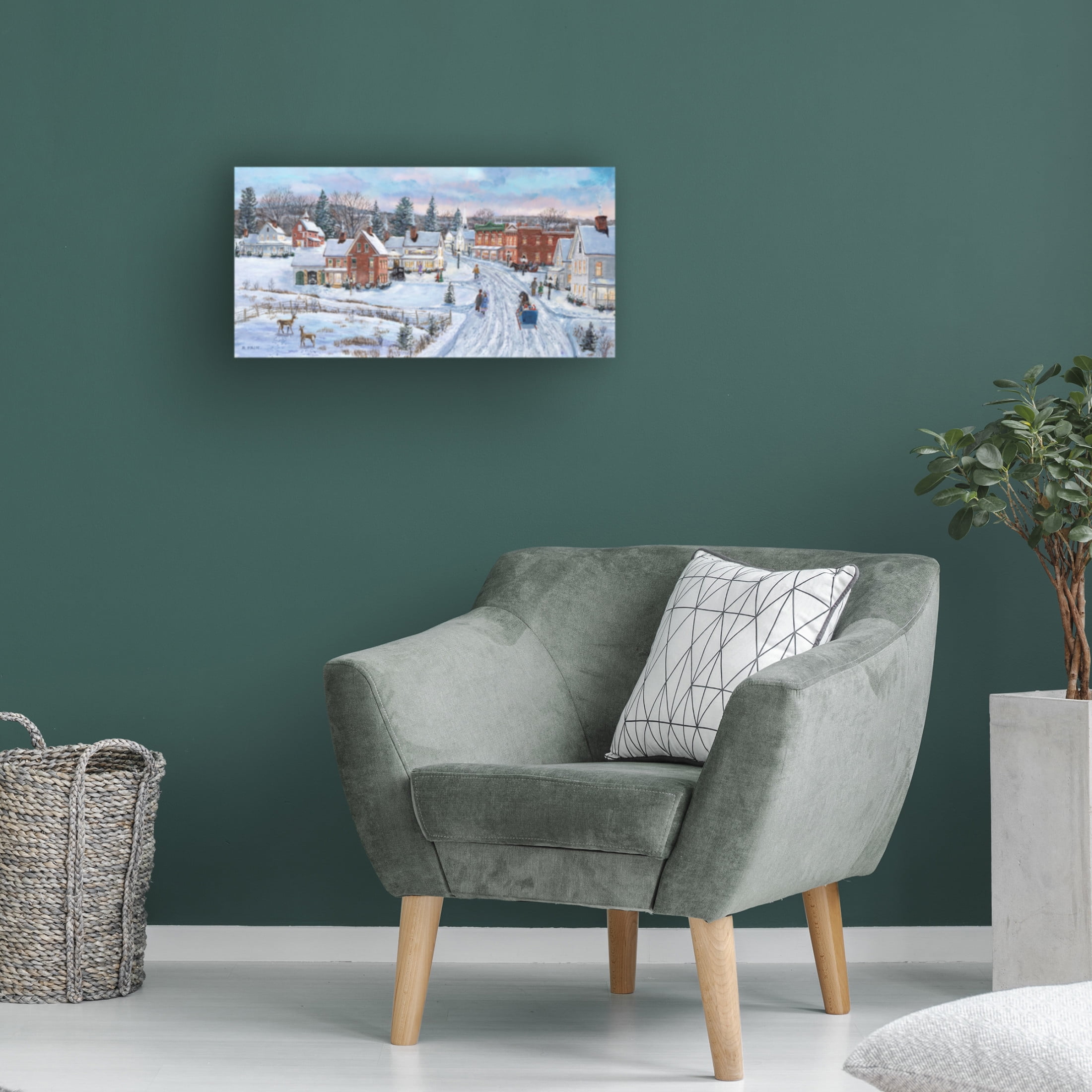 Canvas Wall Art - Bob Fair 'Last Minute Shopping' Wall Art for Living Room, Bedroom, or Office Décor by Trademark Fine Art - 47 x 24 Inches