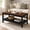Dark Walnut, variant on Easy4Home Coffee Table with Open Storage Shelf,2-Tier Rustic Farmhouse Center Table for Living Room, Dark Walnut