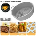 thumbnail image 4 of Friteuse à Air Chaud en Silicone Pot 2Pcs Résistant à la Chaleur Antiadhésive Friteuse à Air en Silicone Doublure Pliable pour Friteuse à Air Four Micro-Ondes, 4 of 10
