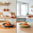thumbnail image 2 of 4 Pcs 8.5 in Ceramic Pasta Bowls Set, Large Shallow Dinner Dishes, Stackable Versatile Serving Plates for Salad, Soup & Cereal, Microwave and Dishwasher Safe, 2 of 7