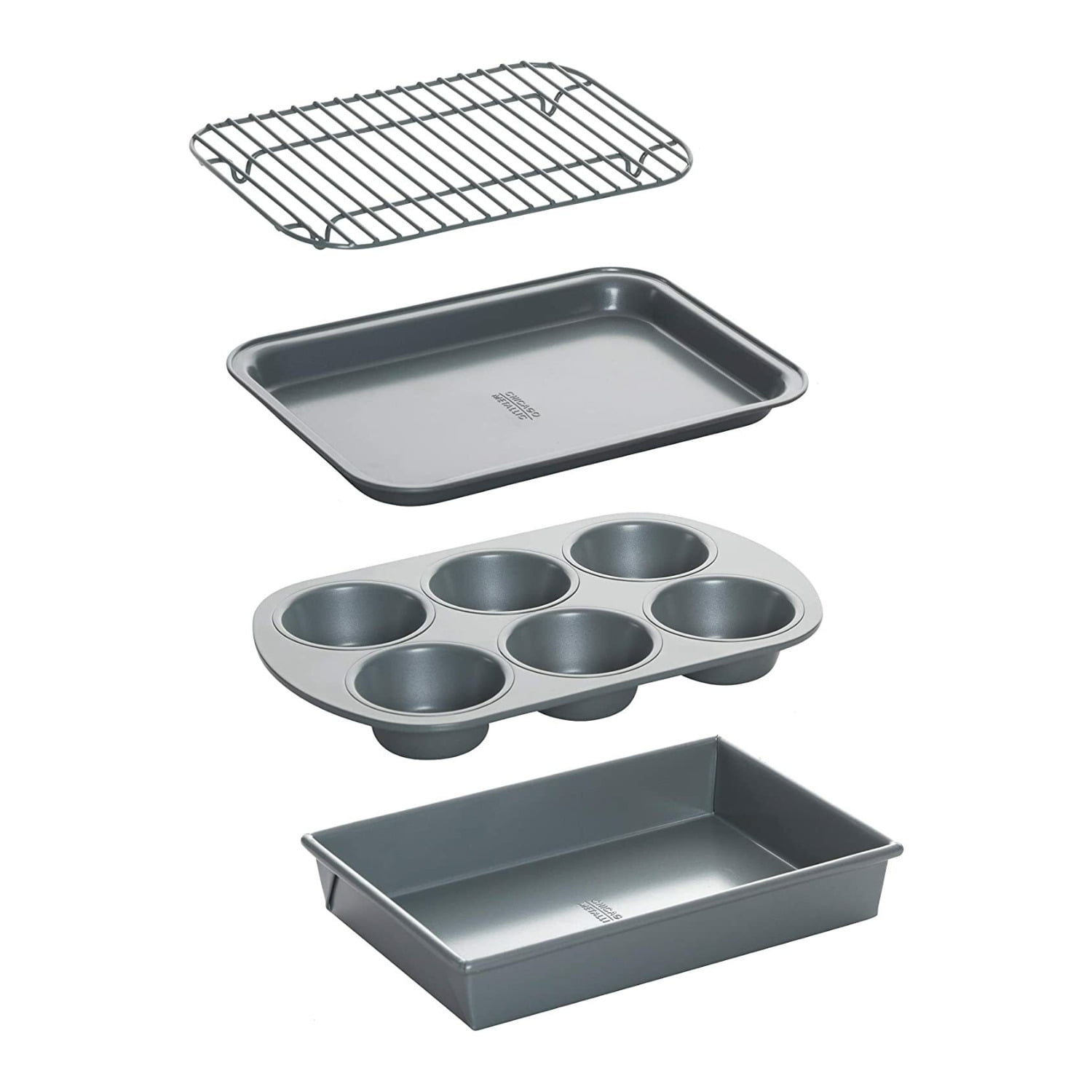 Non-Stick Baking Pans Non-Stick 6-Piece Toaster Oven Baking Pan Set 0 1-6-Piece Easy to Clean and Perfect for Single Servings