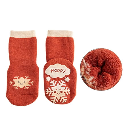 

Sorrowso Paired Baby Toddler Kids Unisex Warm Thick Cotton Socks 0-1 1-3 3-5 Years Winter Crew Socks Warm Cotton Stockings
