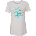 thumbnail image 3 of Inktastic Be a Mermaid Make a Splash Blue Mermaid Tail Women's T-Shirt, 3 of 5