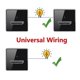 thumbnail image 5 of Wall Light Switch 2 Gang Tempered Glass Panel Blue LED Night Light, 5 of 5