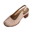 thumbnail image 2 of DIVVce Suede Slingback Block Heels For Women Closed Toe Adjustable Buckle Comfort Casual Footwear, 2 of 7