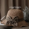 thumbnail image 3 of UTSJKR Women Hand Woven Pure Straw Large Brim Sun Hat, Foldable Portable Design, UV Resistant Beach Vacation Outdoor Leisure Round Top Cap Beige M, 3 of 9